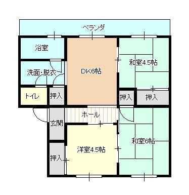 グランマップス春日(3DK/2階)の間取り写真