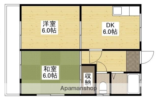 世良アパート(2DK/2階)の間取り写真