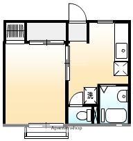 サンシティラサール(1K/1階)の間取り写真