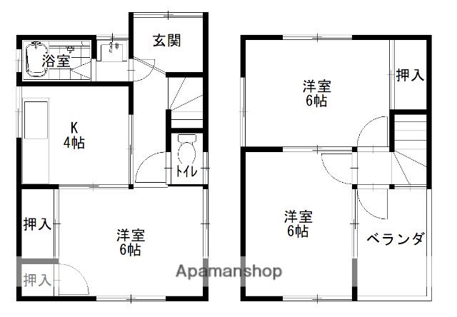 近田住宅Ｂ(3K)の間取り写真