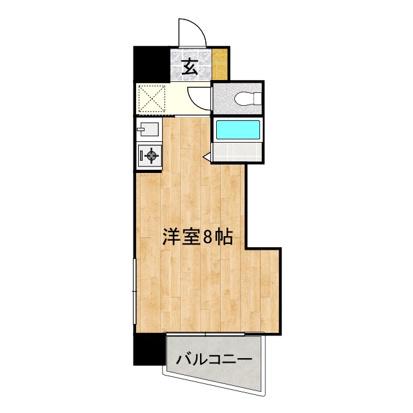 ダイアパレス御門Ⅱ(ワンルーム/8階)の間取り写真