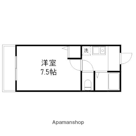 エメローズ汐田(1K/1階)の間取り写真