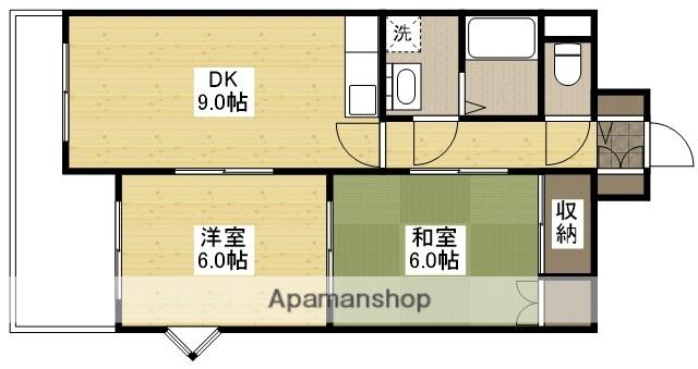 エーデルハイムK(2DK/2階)の間取り写真