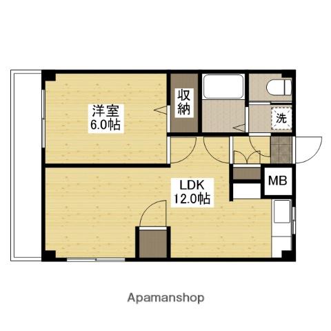 さくらフォレスト手城(1LDK/2階)の間取り写真