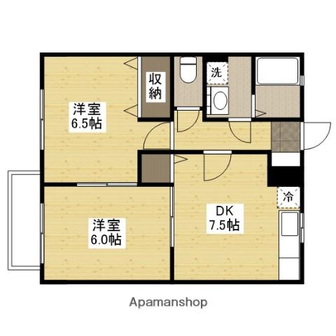 フィアヤーレスツァイテンⅡ(2DK/1階)の間取り写真