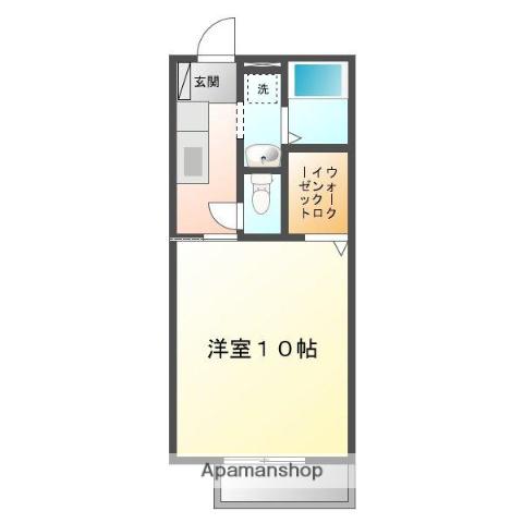 ウェルヴィラあけぼの(1K/1階)の間取り写真