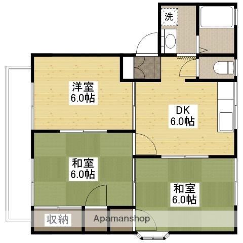 グラスハイムNO.3(3DK/1階)の間取り写真