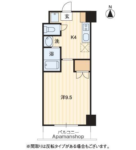 西町ロイヤルスクエア(1K/6階)の間取り写真