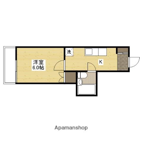 サンヒルズ広島屋(1K/5階)の間取り写真