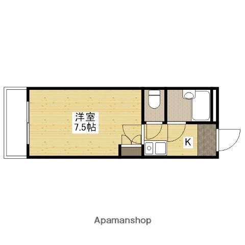 エメローズ穂垣(1K/3階)の間取り写真
