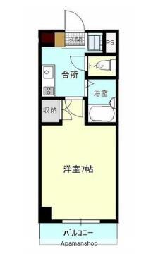 フルリール松浦(1K/1階)の間取り写真