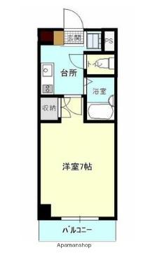 フルリール松浦(1K/2階)の間取り写真