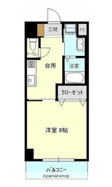 フルリール松浦Ⅱ(1K/1階)の間取り写真