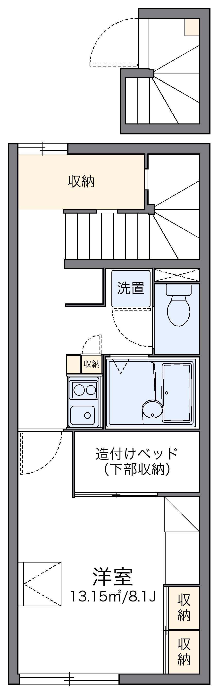 レオパレスBALZAC(1K/2階)の間取り写真