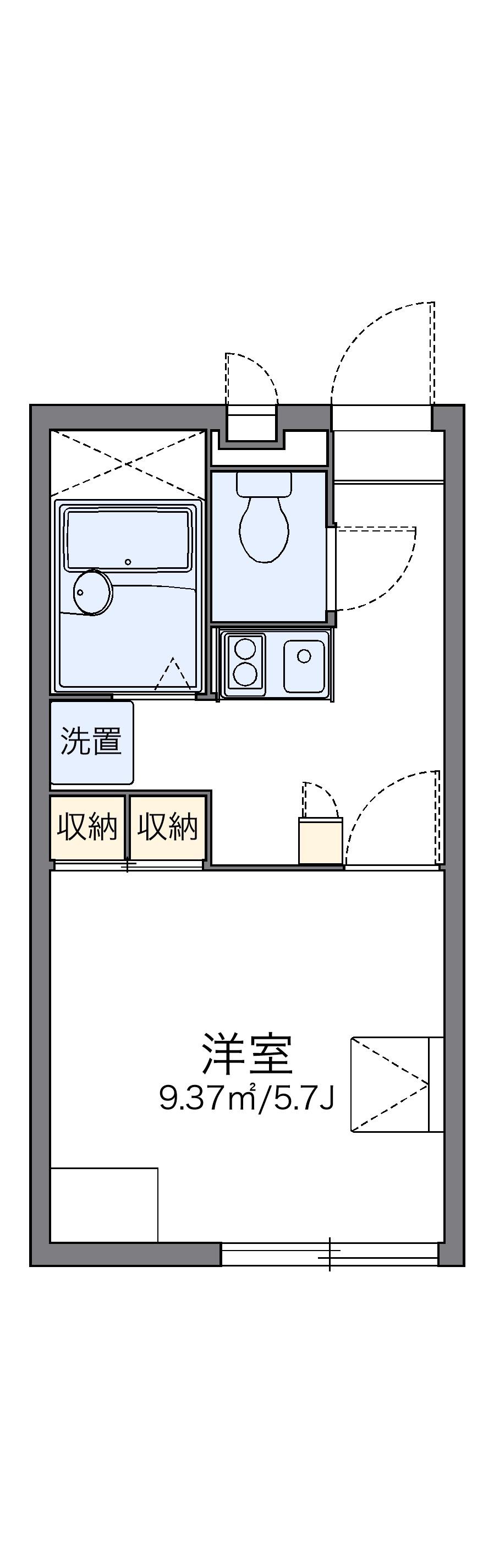 レオパレスレスポワール(1K/2階)の間取り写真