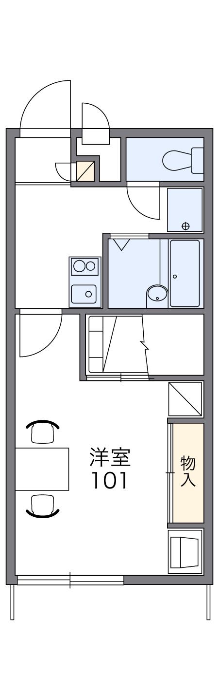 レオパレスアイ(1K/1階)の間取り写真