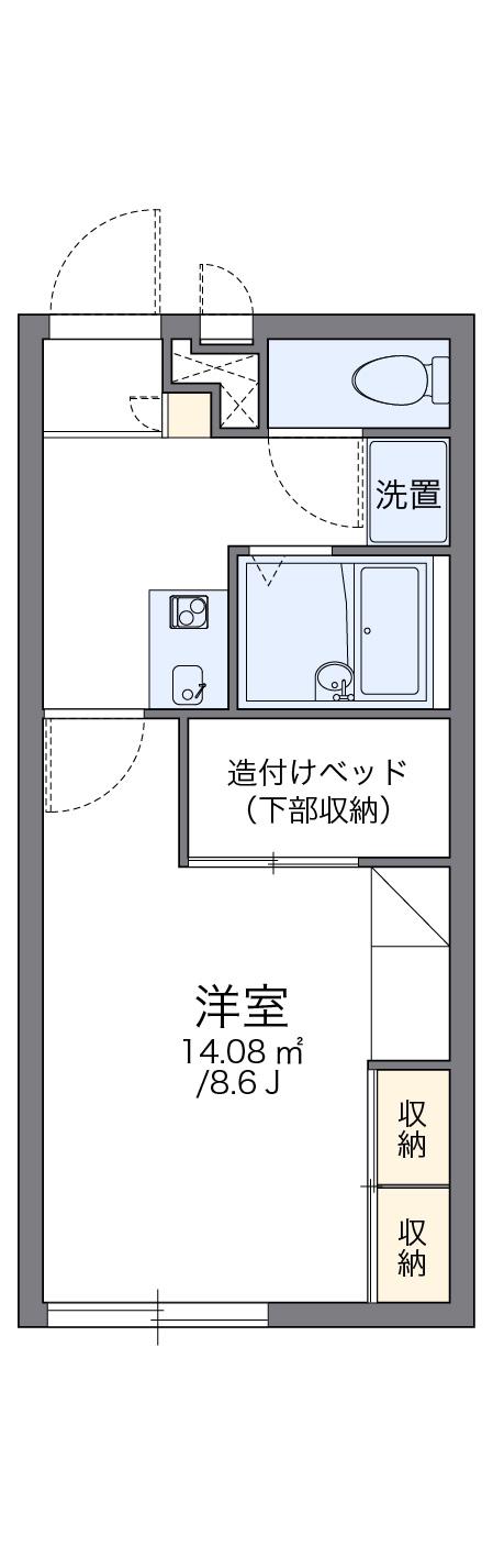 レオパレスメルベーユ竹ノ内(1K/2階)の間取り写真