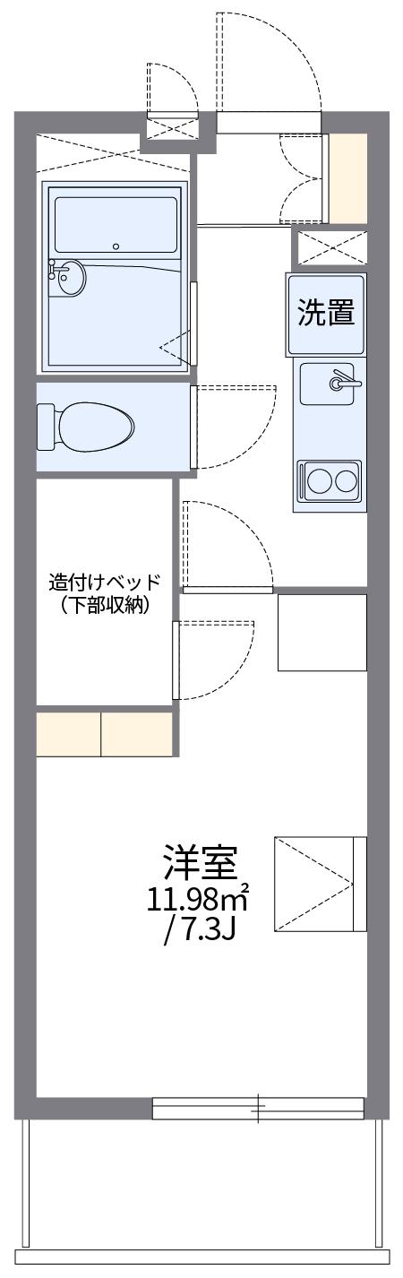 レオパレス新開(1K/2階)の間取り写真