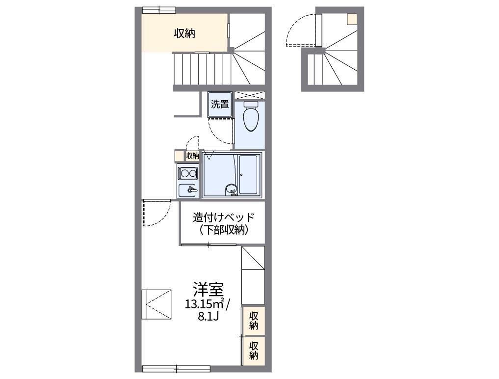 レオパレスルミナーレ(1K/2階)の間取り写真