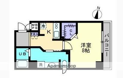 ミスト・イヨウ(1K/2階)の間取り写真
