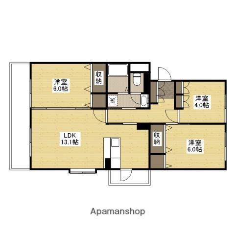 AREAS福山港町 4号棟(3LDK/2階)の間取り写真