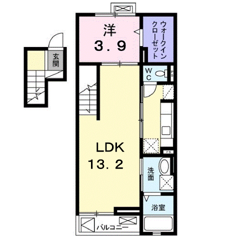 グランツ ロイヤル ONO(1LDK/4階)の間取り写真