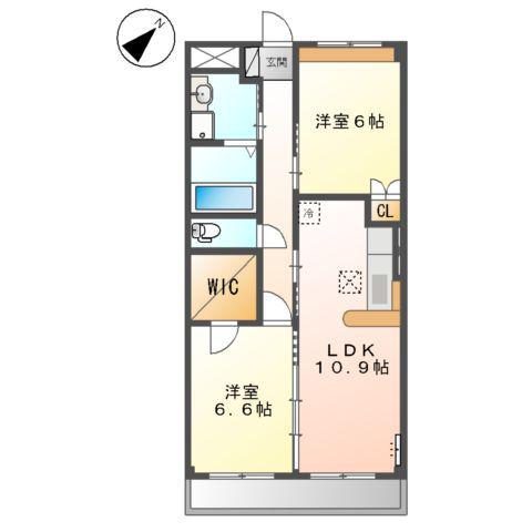 福塩線 備後本庄駅 徒歩18分 2階建 築15年(2LDK/1階)の間取り写真