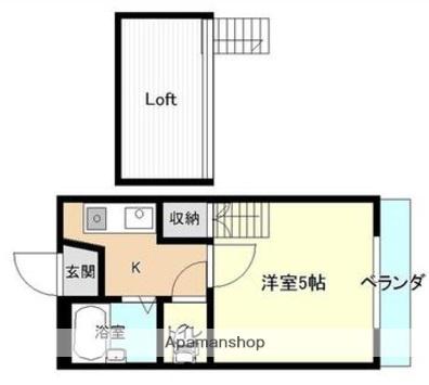 横広コーポ(1K/1階)の間取り写真