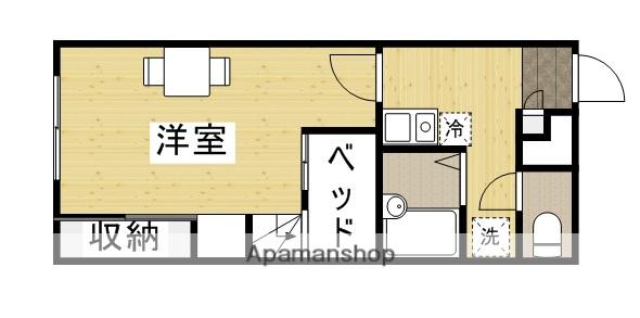 クレスト幕山(1K/2階)の間取り写真