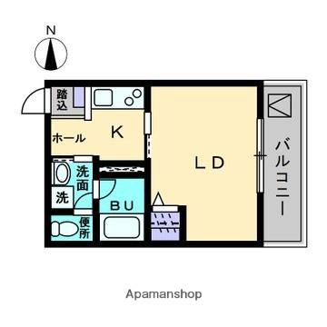 MAISON DE QUATRE Ⅲ(1K/4階)の間取り写真