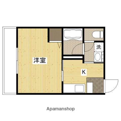 MAISON DE QUATRE Ⅲ(1K/1階)の間取り写真