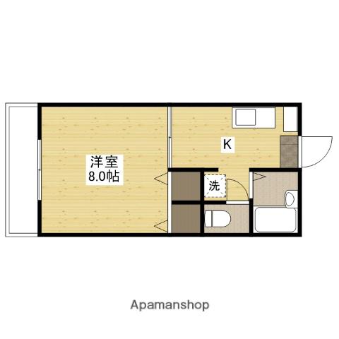 ローズガーデンE(1K/1階)の間取り写真