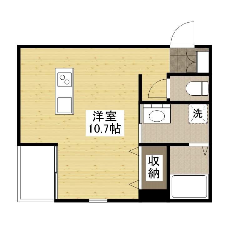 スリーズ霞町(ワンルーム/3階)の間取り写真