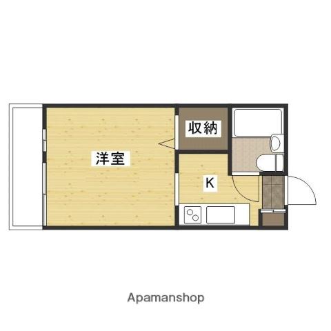 LA新徳田B(ワンルーム/3階)の間取り写真