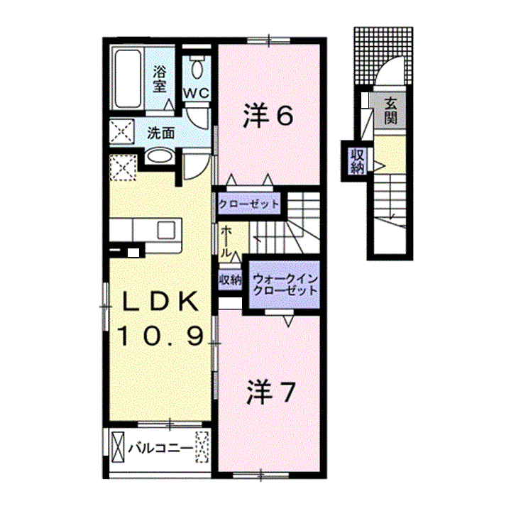 サンリット(2LDK/2階)の間取り写真