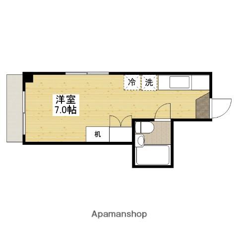 プレイシス福山(ワンルーム/2階)の間取り写真
