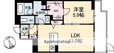 ザ ヘリテージ野上(1LDK/1階)の間取り写真