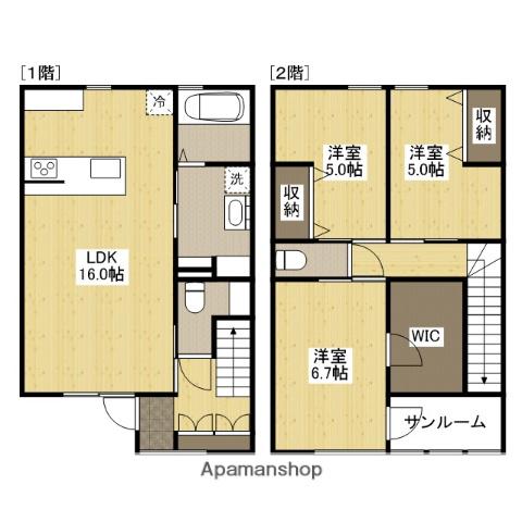 グランメゾンクレスト千代田Ⅰ(3LDK)の間取り写真