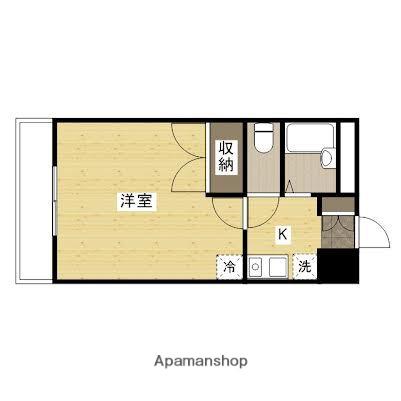 カサブランカ高橋A(1K/2階)の間取り写真