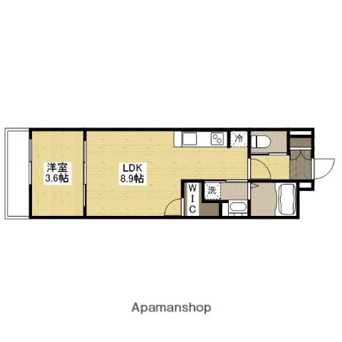 月光西深津壱番館(1LDK/3階)の間取り写真