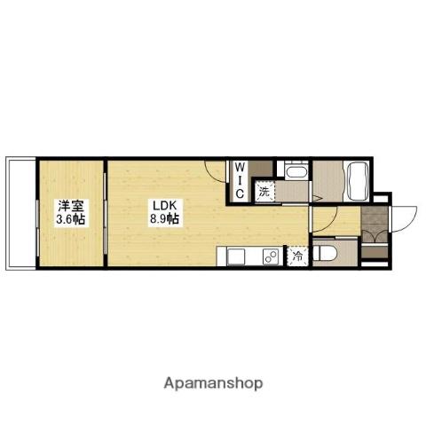 月光西深津壱番館(1LDK/2階)の間取り写真