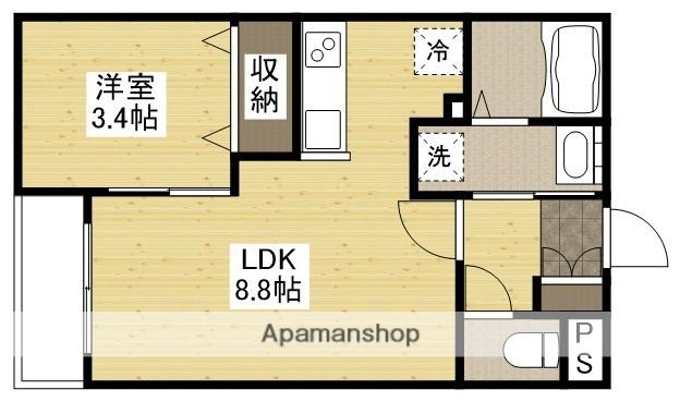 月光多治米(1LDK/1階)の間取り写真