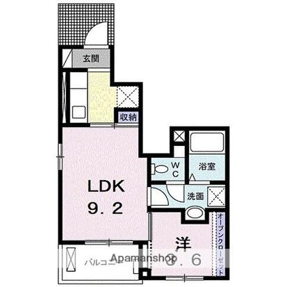 オー リジェール(2K/3階)の間取り写真