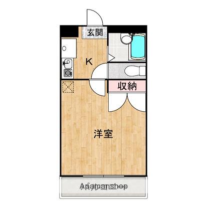 サンルーチェHARA(1K/3階)の間取り写真