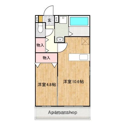 セレストローザ(1LDK/1階)の間取り写真