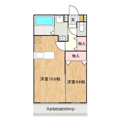 セレストローザ(1LDK/1階)の間取り写真