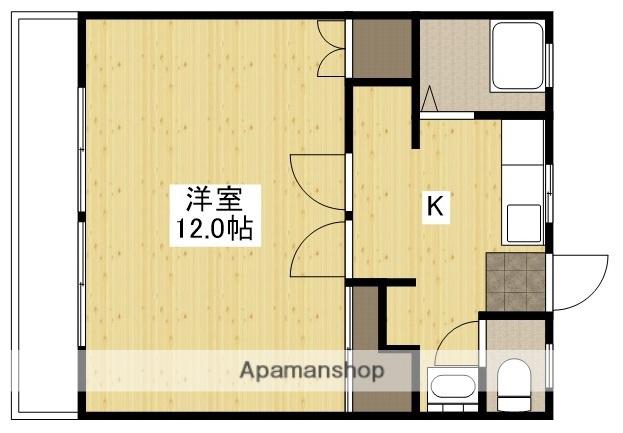 ラピタ道上(1K/2階)の間取り写真