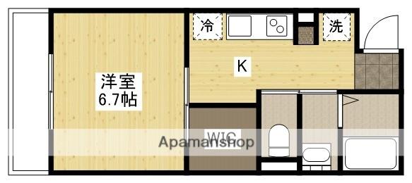 ソラーナエル(1K/1階)の間取り写真