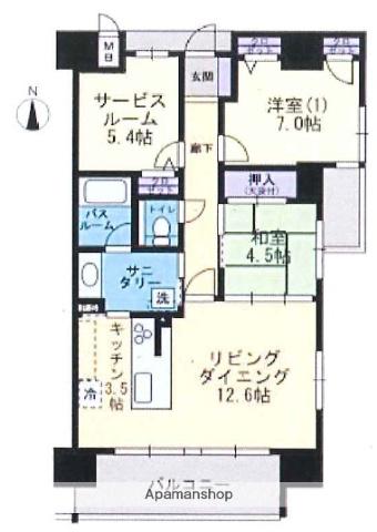 アルファステイツ福山駅前Ⅱ(2SLDK/10階)の間取り写真