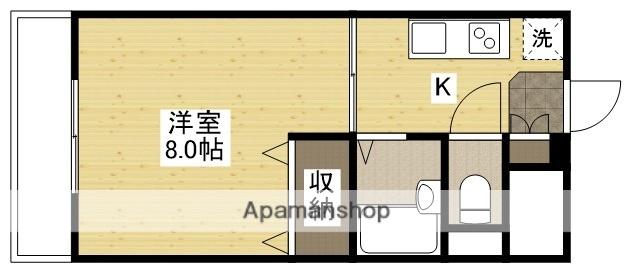 サンパレス(1K/4階)の間取り写真